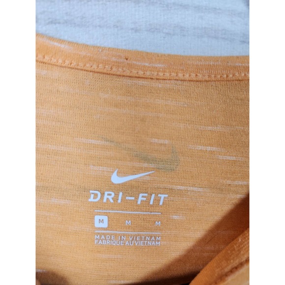 Nike Dri Fit Women's Orange Solid Sleeveless‎ Crew Neck Tank Tops Size Medium - Picture 3 of 6